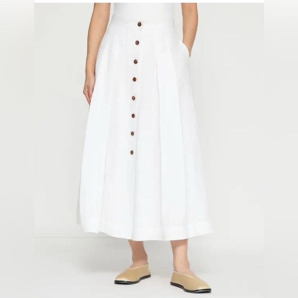 White Button-Down Maxi Skirt - Picture 4 of 7